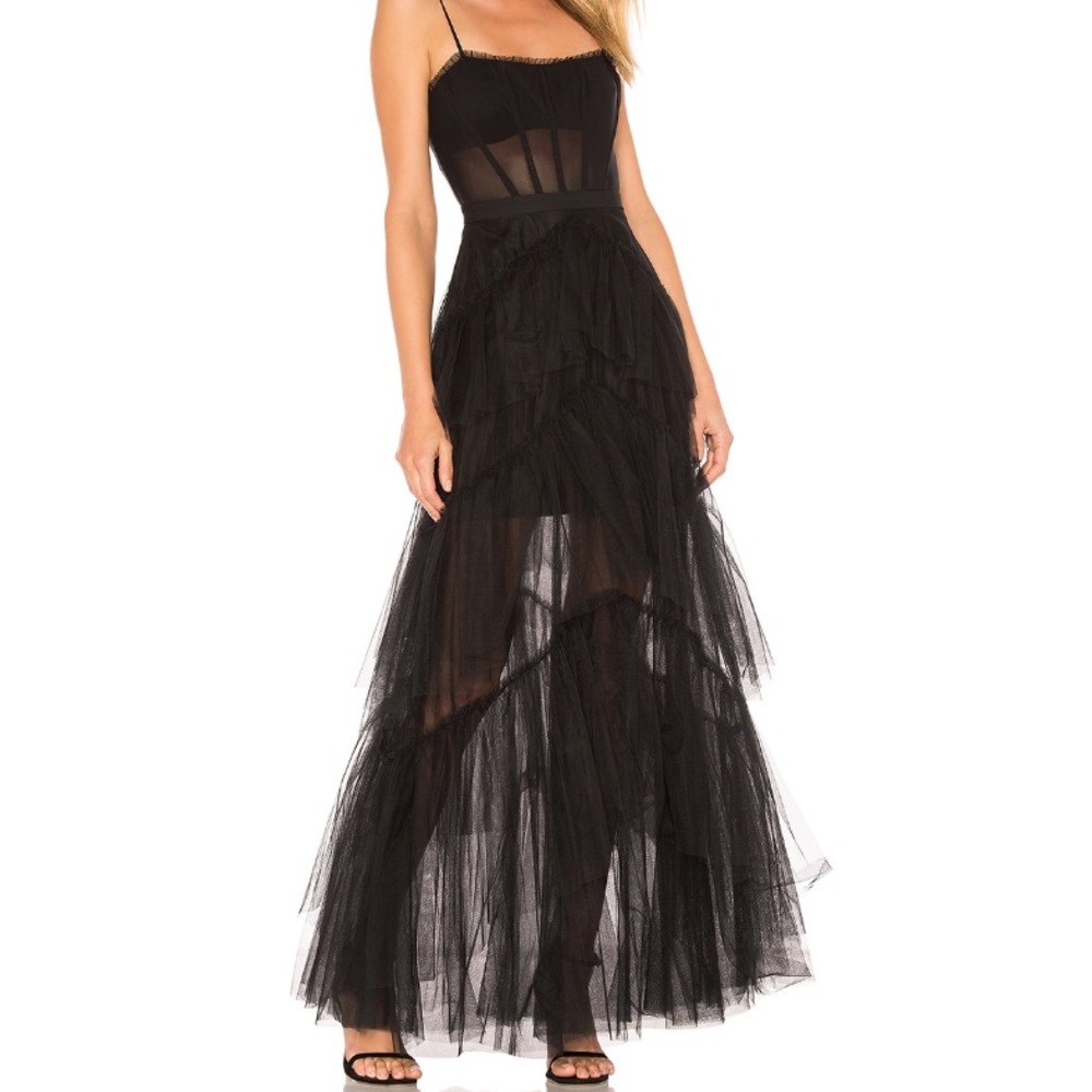 BCBGMAXAZRIA Corset Tulle Gown